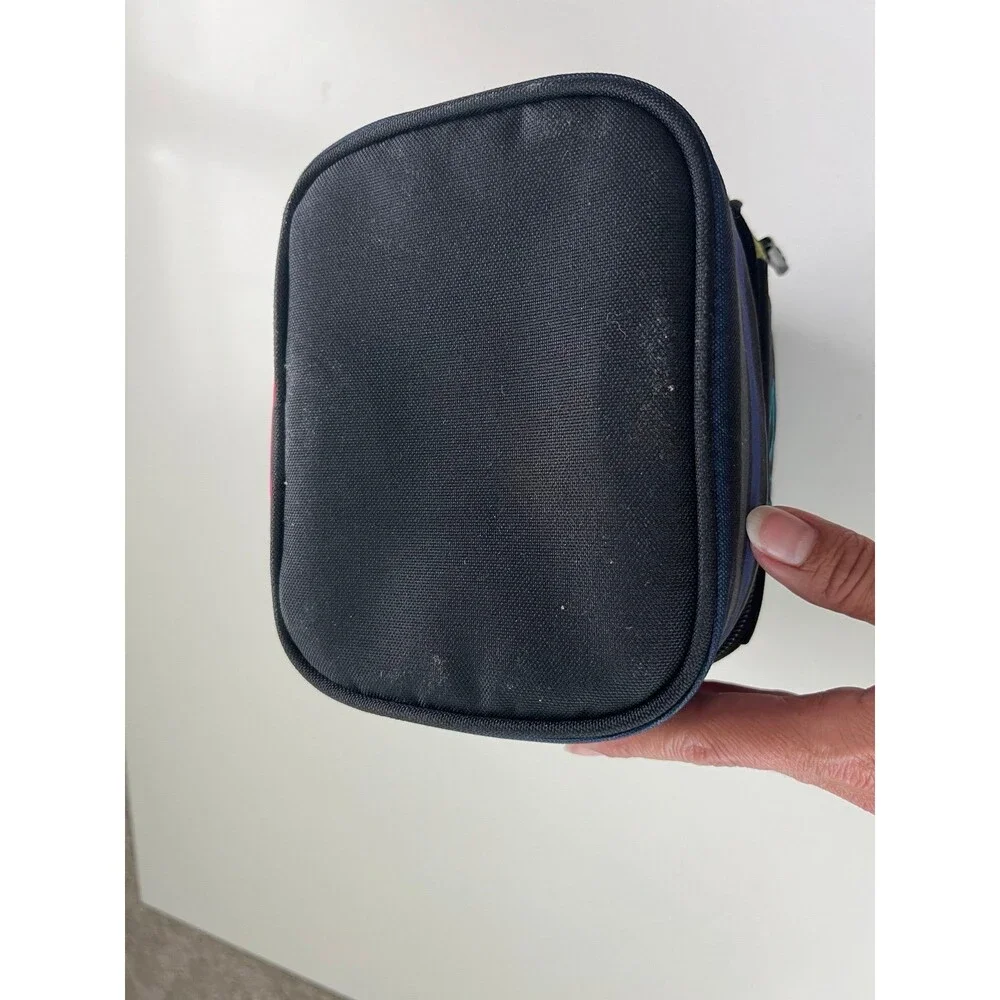 Kids Hurley Skate Black Striped 2 Pouch Insulated School Work Lunch Bag Tote - Picture 6 of 8